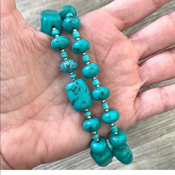 Premier Designs double stranded turquoise necklace - Picture 8 of 11